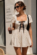 Harper Polka Dot Lace Romper