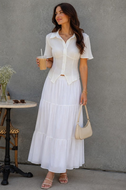 Courtney Lace-up Back Corset Blouse