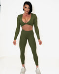 Bombshell Curve Command Leggings - Olive Obsession