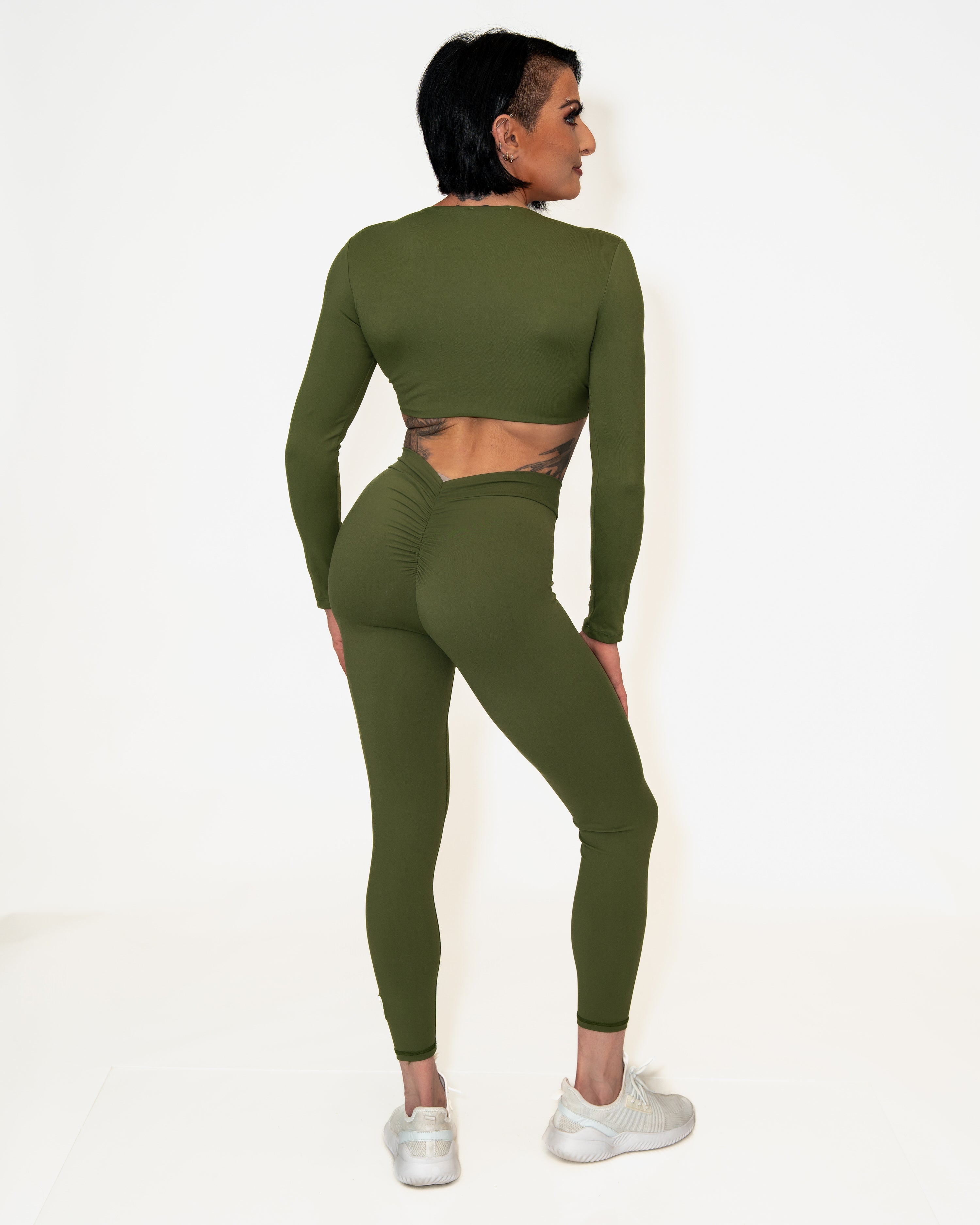 Bombshell Curve Command Leggings - Olive Obsession