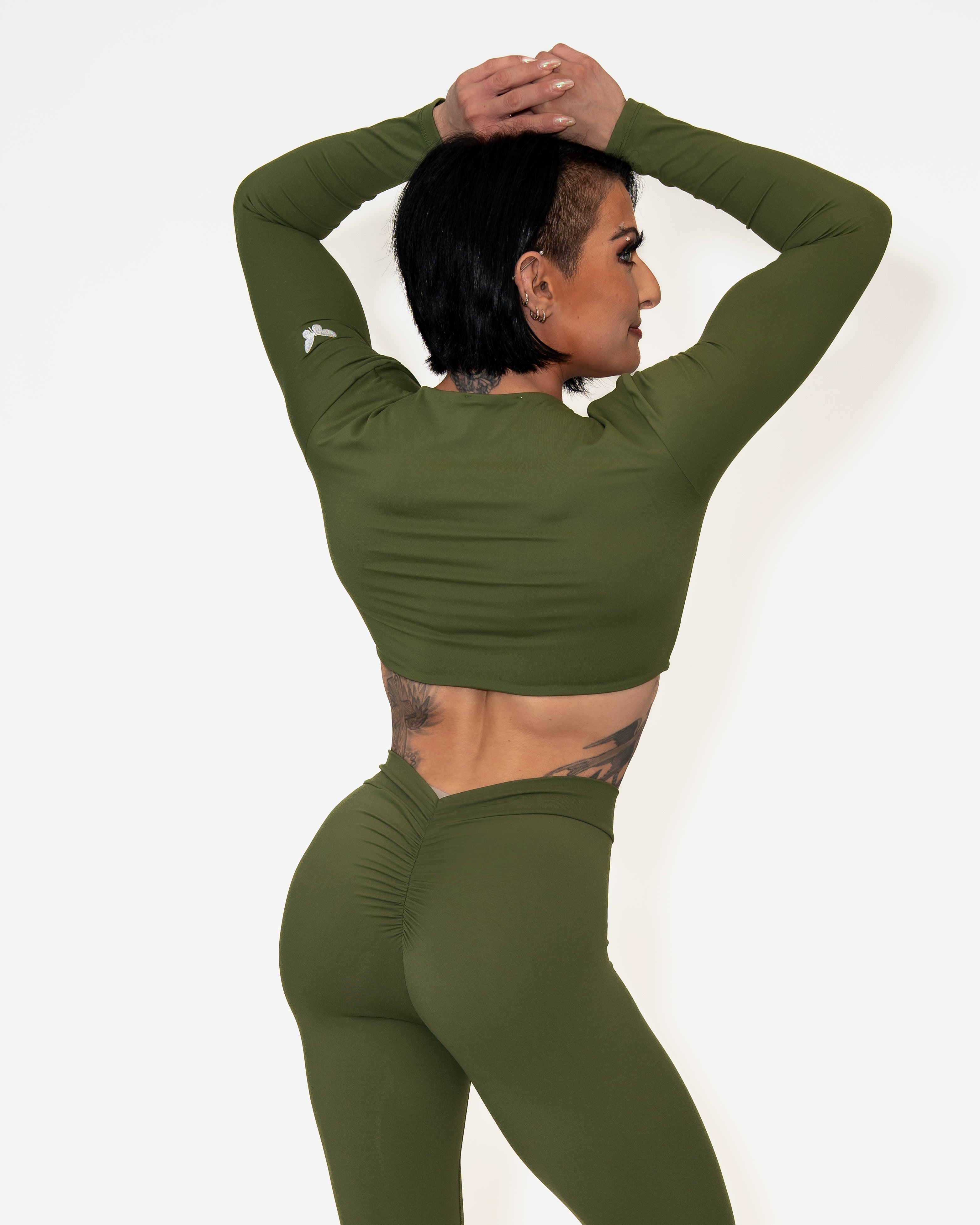 Bombshell Twist & Shout Top - Olive Obsession