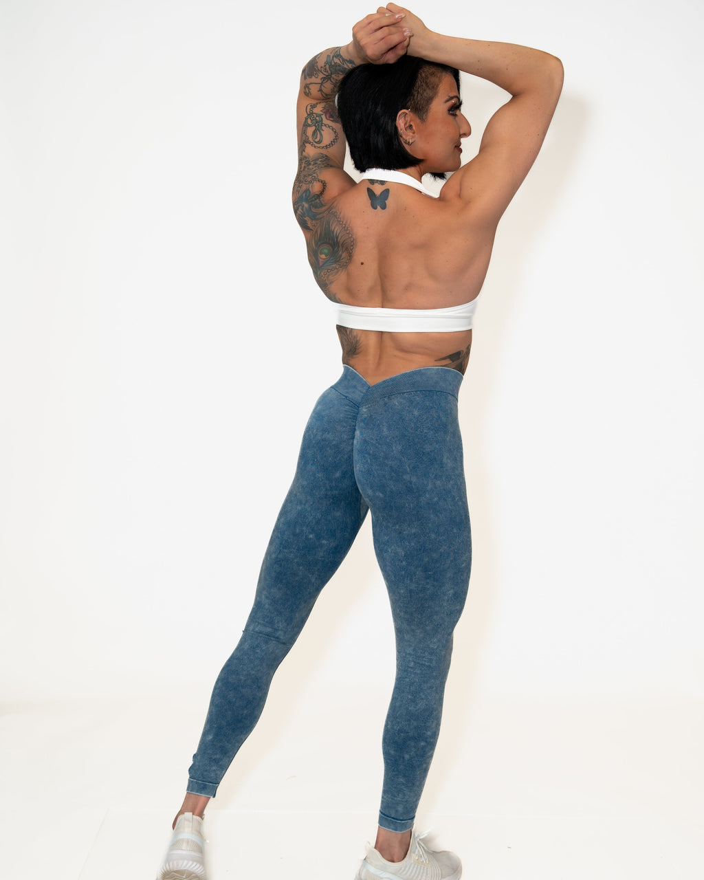 Bombshell Glute Game Leggings - Stonewash Denim