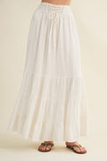 Kiara Maxi Skirt With Lace-Up Waist